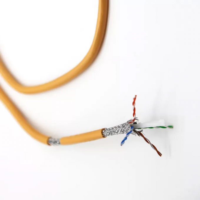 Cable puro de la red del conductor de cobre de la base del cable 8 de la comunicación del gato que protege 6 del estándar 3 de RoHS del CE