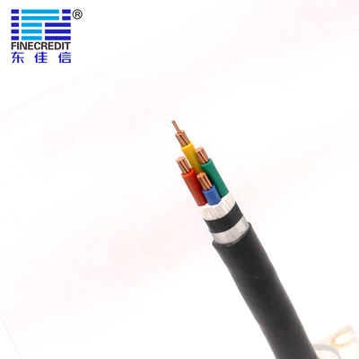 Black 70mm VV22 YJV22 Armoured Electrical Cable PVC Insulation