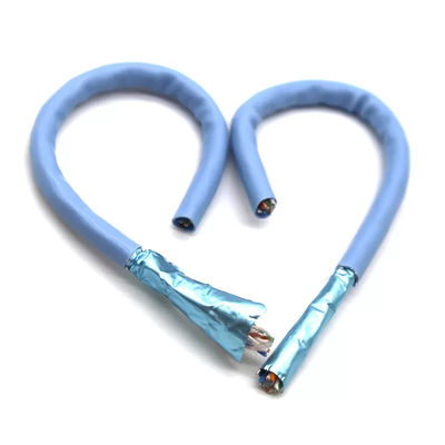 envoltura flexible del PVC del HDPE del cable de la red de CAT 6A del conductor de 0.58m m FTP OFC
