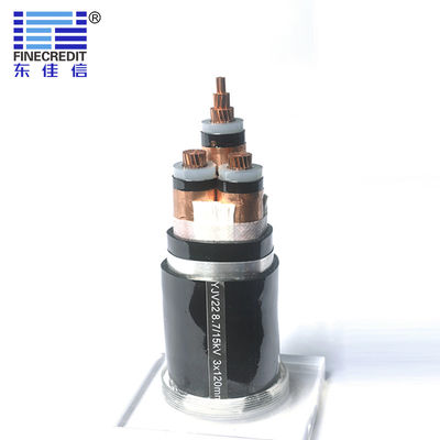 Buen precio cinta de acero media del cable de transmisión del voltaje del PVC YJV22 de 35m m acorazada en línea